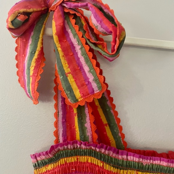 NWT House of Harlow 1960 Tiered Fruit Maxi Dress L - Picture 7 of 8